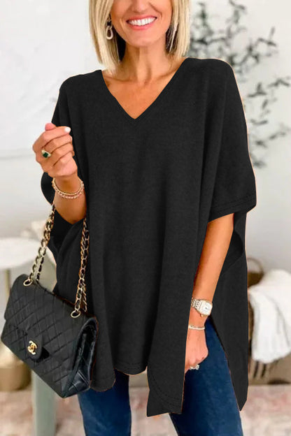 Dames Casual Chiffon Poncho Chic und Stil