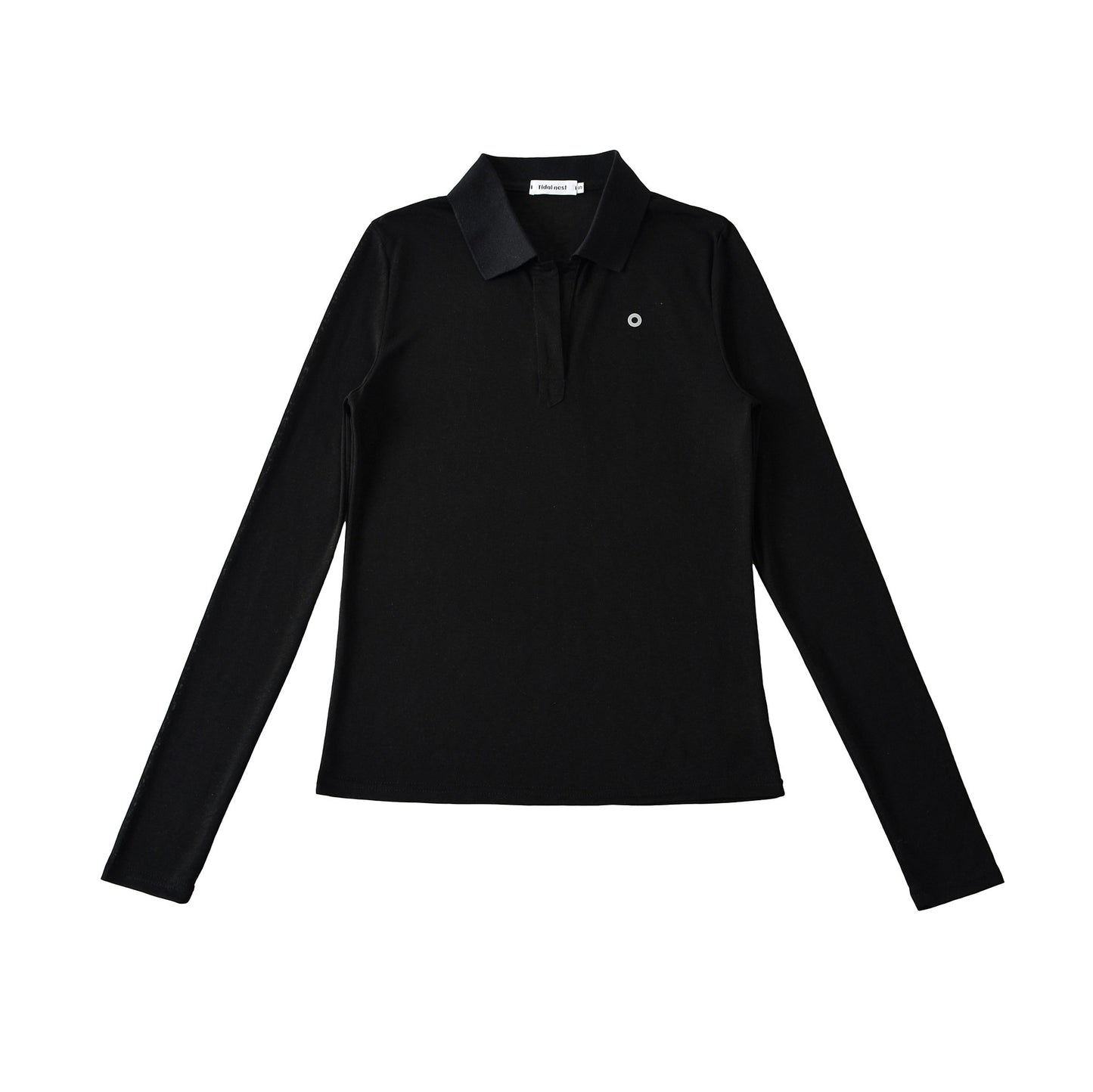 Chemise polo à manches longues pour femmes avec un col moderne et un mélange de matériaux de haute qualité Chic und Stil