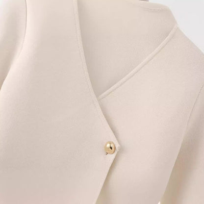 Dames élégante veste portefeuille avec détails de boutons Chic und Stil