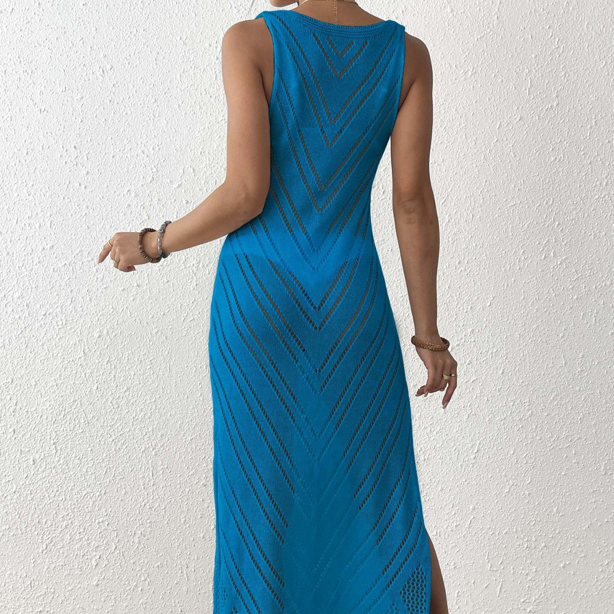Dames Robe Maxi Tricot Léger Chic und Stil