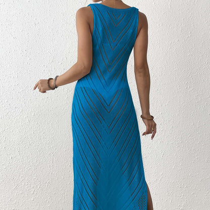 Dames Robe Maxi Tricot Léger Chic und Stil
