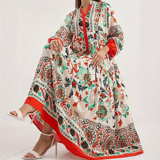 Robe maxi pour femmes avec motif floral Chic und Stil