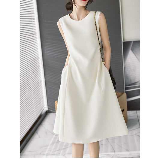 Robe midi classique A-line pour femmes Chic und Stil