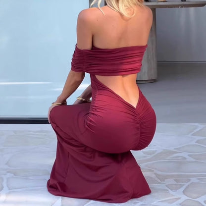Robe de soirée élégante et cintrée pour femmes avec décolleté sans épaule Chic und Stil