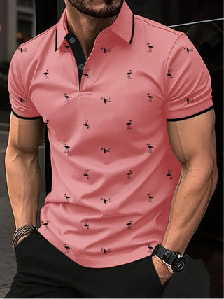 Chemise polo pour homme à manches courtes et motif Chic und Stil