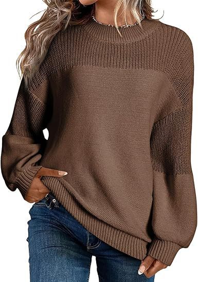 Pull en tricot à la mode pour femmes avec épaules dépassantes et coupe décontractée Chic und Stil