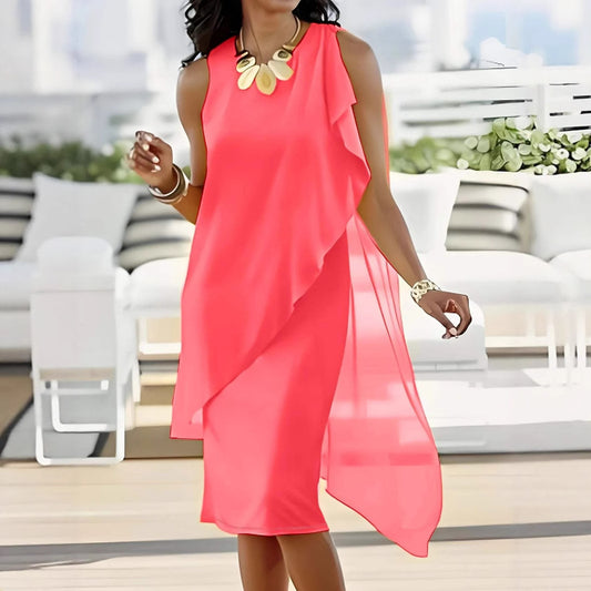 Robe maxi asymétrique Damen Chic und Stil