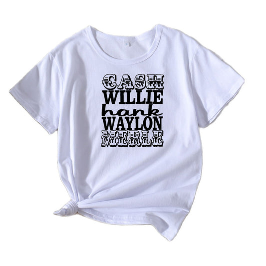 T-shirt graphique vintage pour femmes Chic und Stil