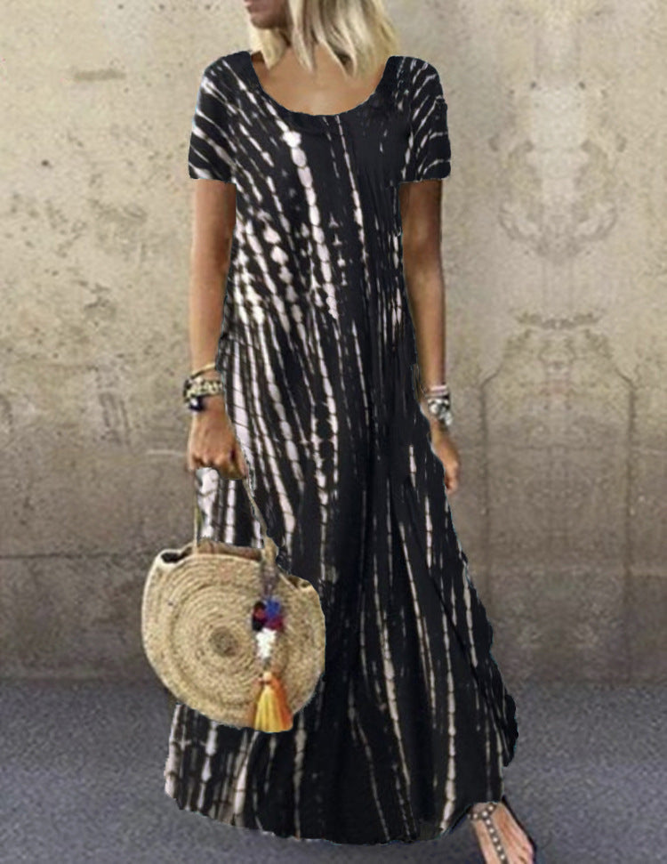 Robe maxi féminine avec motif rayé tendance Chic und Stil
