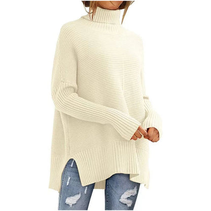 Dames Pull à col roulé confortable Chic und Stil