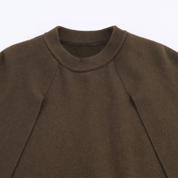 Dames élégant pull oversized avec large col en V Chic und Stil