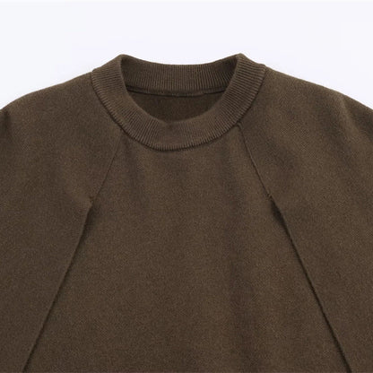 Dames élégant pull oversized avec large col en V Chic und Stil