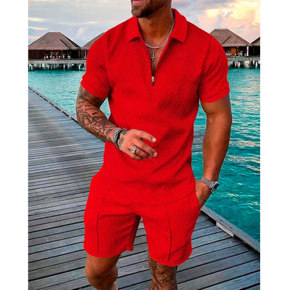 Costume de loisir élégant pour hommes avec design texturé Chic und Stil