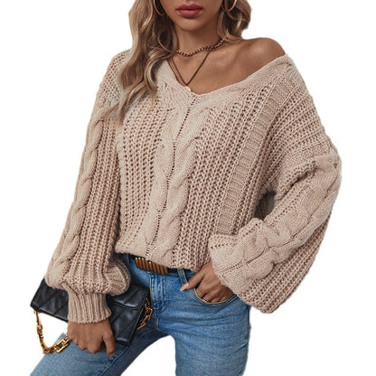 Dames gros pull en maille avec coupe oversize et motif en relief Chic und Stil