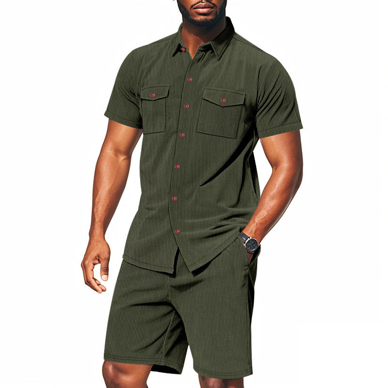 Homme chemise à manches courtes et ensemble de shorts Chic und Stil
