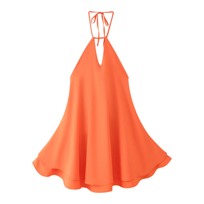 Robe en chiffon légère pour dames avec décolleté en V profond et bretelles ajustables Chic und Stil