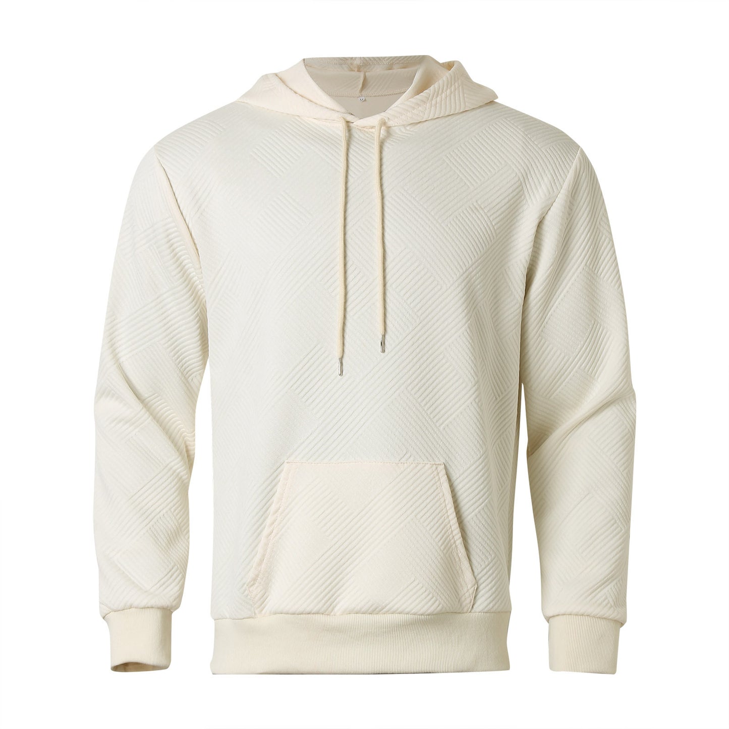 Pull à capuche pour hommes avec design texturé et poche kangourou pratique Chic und Stil