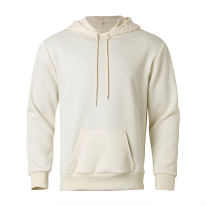 Pull à capuche pour hommes avec design texturé et poche kangourou pratique Chic und Stil