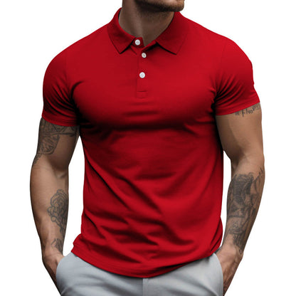 Chemise polo à manches courtes pour hommes en mélange de coton respirant avec technologie de régulation de l'humidité Chic und Stil