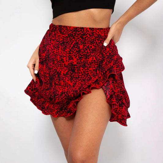 Woman Flirty Ruffled Chic Skirt