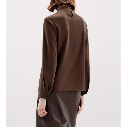 Blouse Femme Élégante Col Drapé Chic und Stil