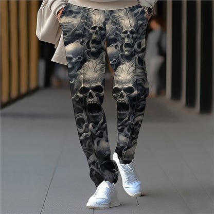 Men's cargo pants with unique skull pattern and elastic waist Chic und Stil