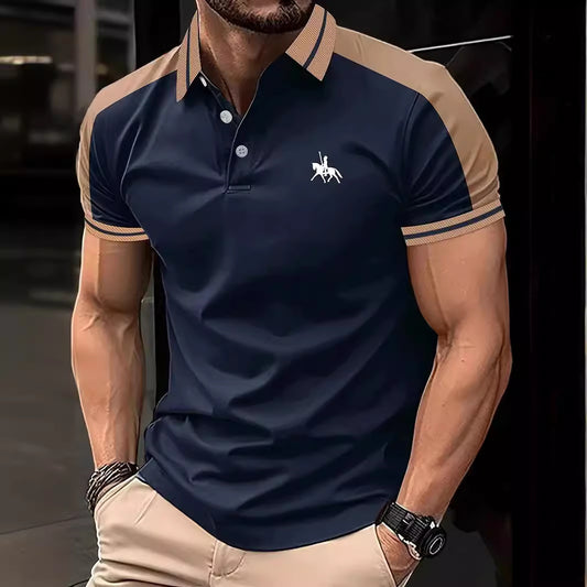 Hommes Polo performance à col contrasté élégant Chic und Stil