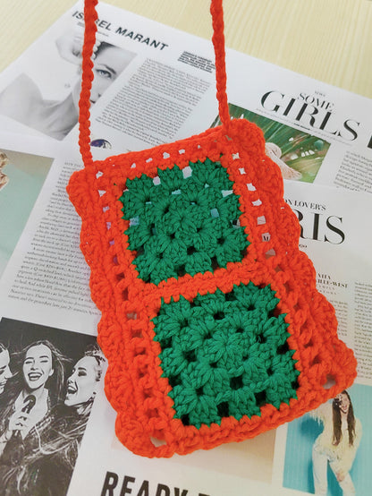 Ladies colorful crochet crossbody bag Chic and Style
