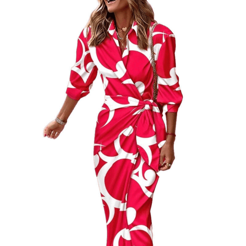 Robe portefeuille pour femmes avec motif abstrait Chic und Stil