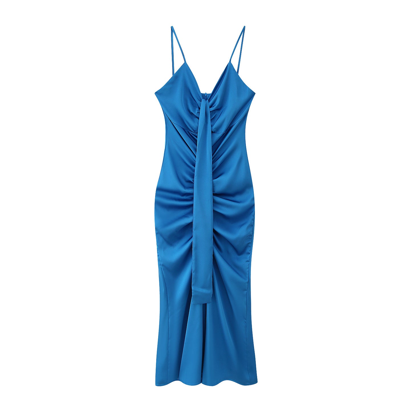 Robe longue ajustée pour femmes avec design élégant enroulé Chic und Stil