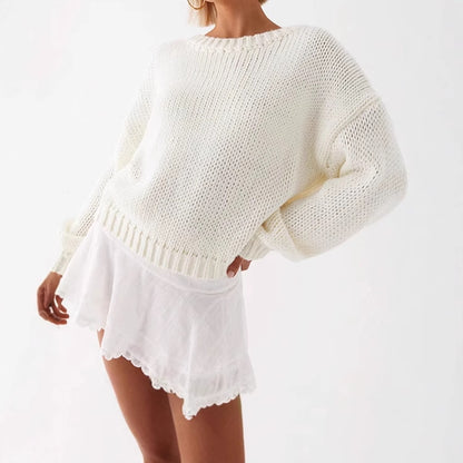 Dames Pull oversized confortable et stylé avec tricot structuré Chic und Stil