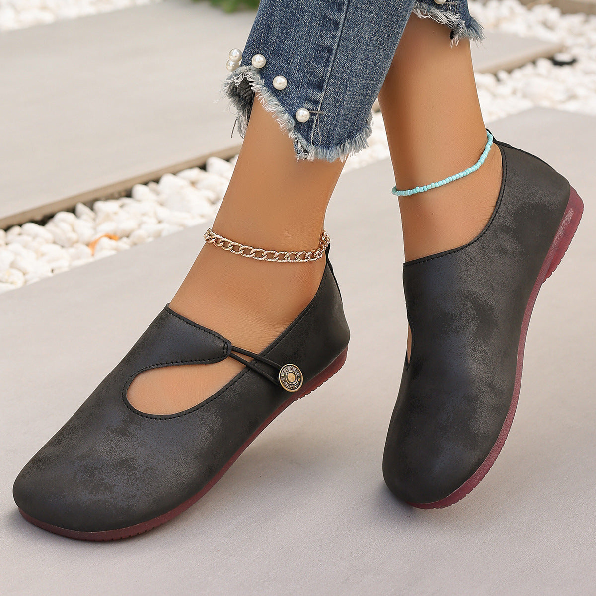 Dames élégantes ballerines Mary Jane Chic und Stil