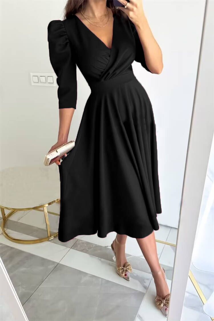 Dames Robe Midi Élégante Chic und Stil