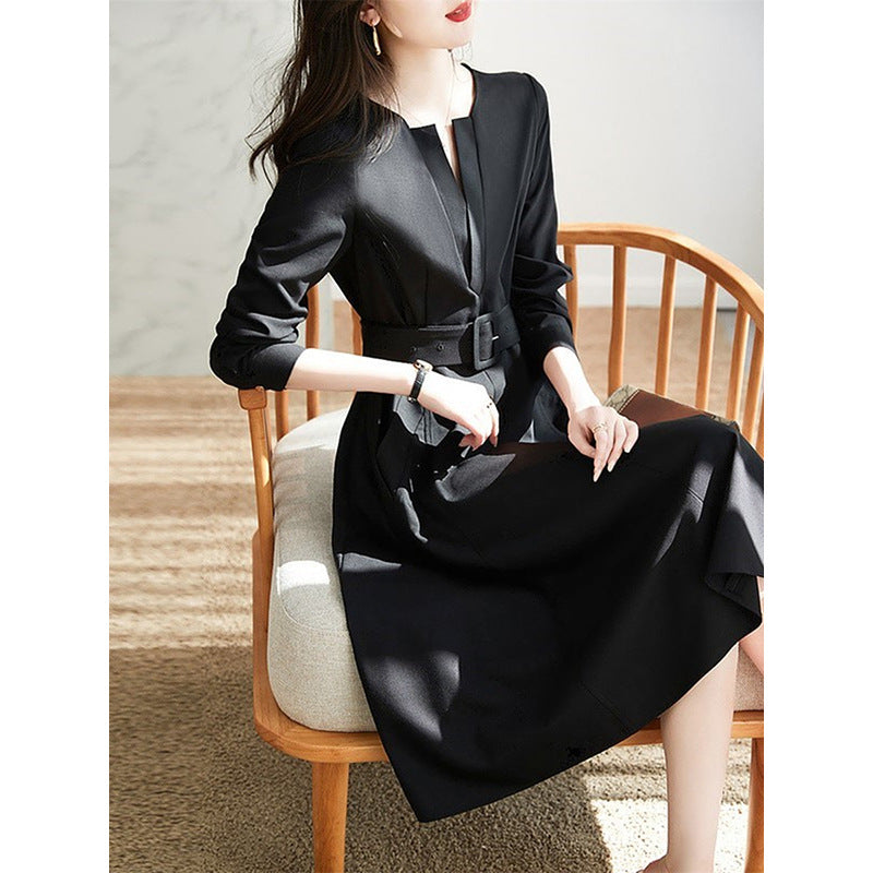 Robe midi ceinturée élégante pour femmes Chic und Stil
