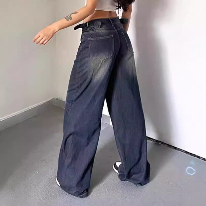 Ladies high waisted relaxed fit jeans Chic and Style