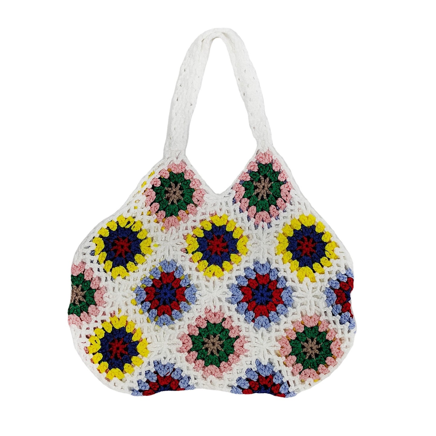 Dames Crochet Grand-Mère Carré Sac de Transport Chic und Stil