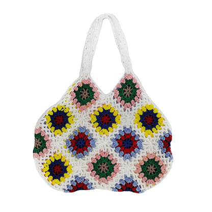 Dames Crochet Grand-Mère Carré Sac de Transport Chic und Stil
