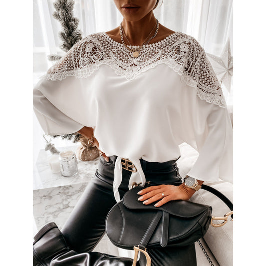Blouse élégante femme avec dentelle Chic und Stil