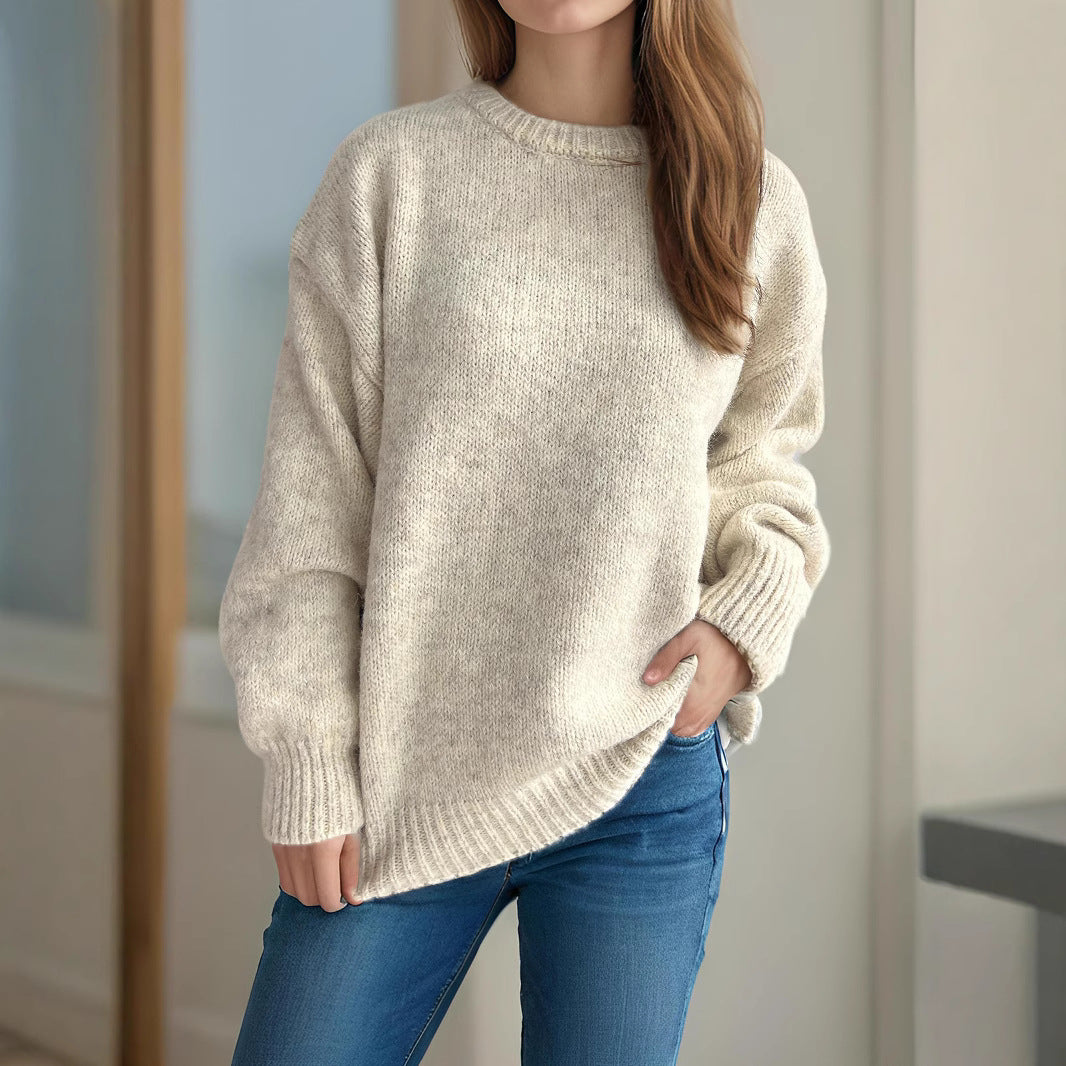 Pull over-sized décontracté pour femmes avec motif de maille texturé Chic und Stil