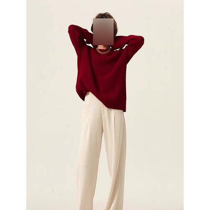 Pull à col roulé en tricot épais Chic und Stil pour femme