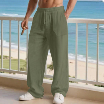 Men's leisure pants with elastic waistband and practical side pockets Chic and Style