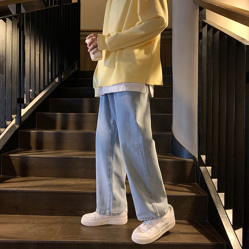 Casual cargo pants for men with wide legs and elastic waistband Chic and Style