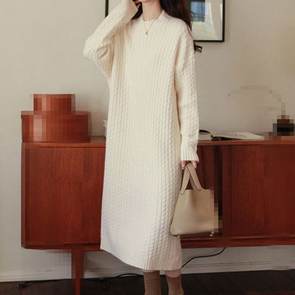 Robe en tricot pour femmes avec motif en torsades et coupe décontractée Chic und Stil