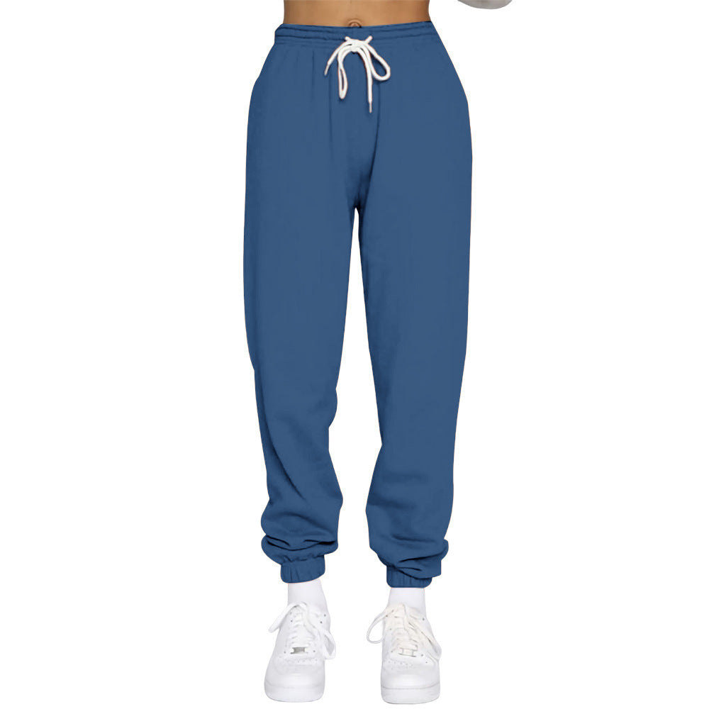Casual women's sweatpants with high waist and drawstring Chic and Style