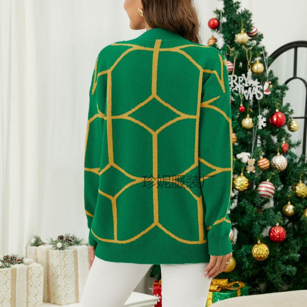 Damen Pulli douillet avec motif géométrique Chic und Stil