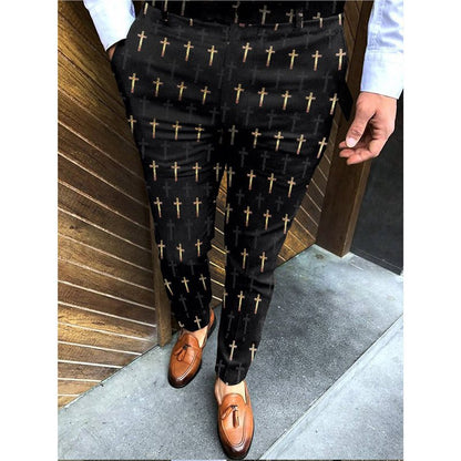 Modern cargo pants for men with crossed pattern and practical fit Chic and Style