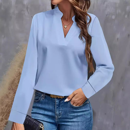 Chemisier femme avec décolleté en V et design élégant Chic und Stil