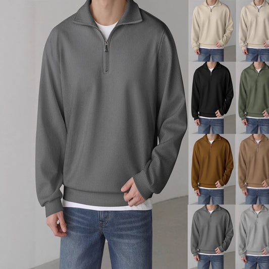 Casual pullover for men with half zipper Chic and Style