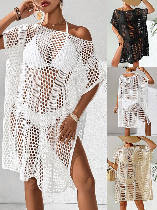 Dames Élégante Ouverte-Tricot Maillot de bain-Pareo Tunique Chic und Stil