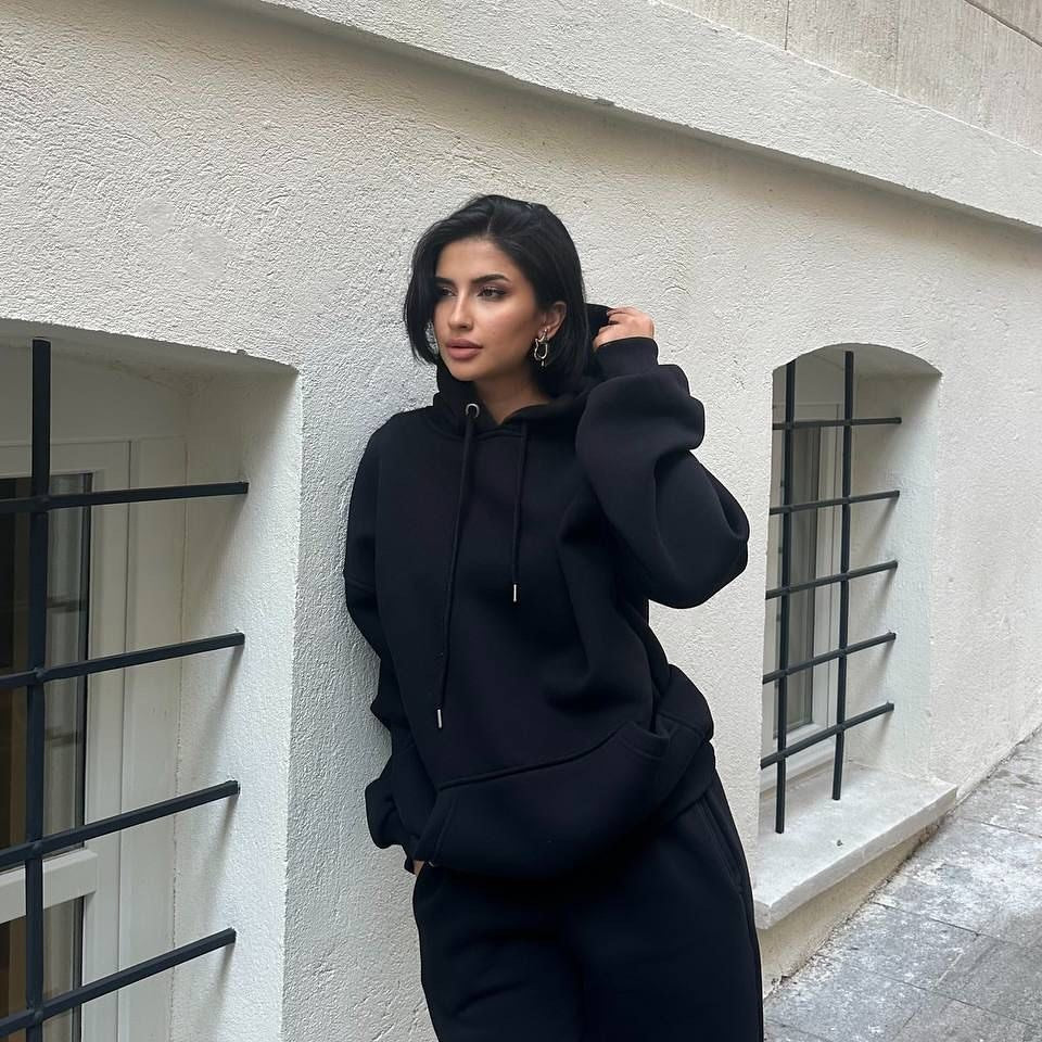 Dames confortable Hoodie en fleece surdimensionné Chic und Stil